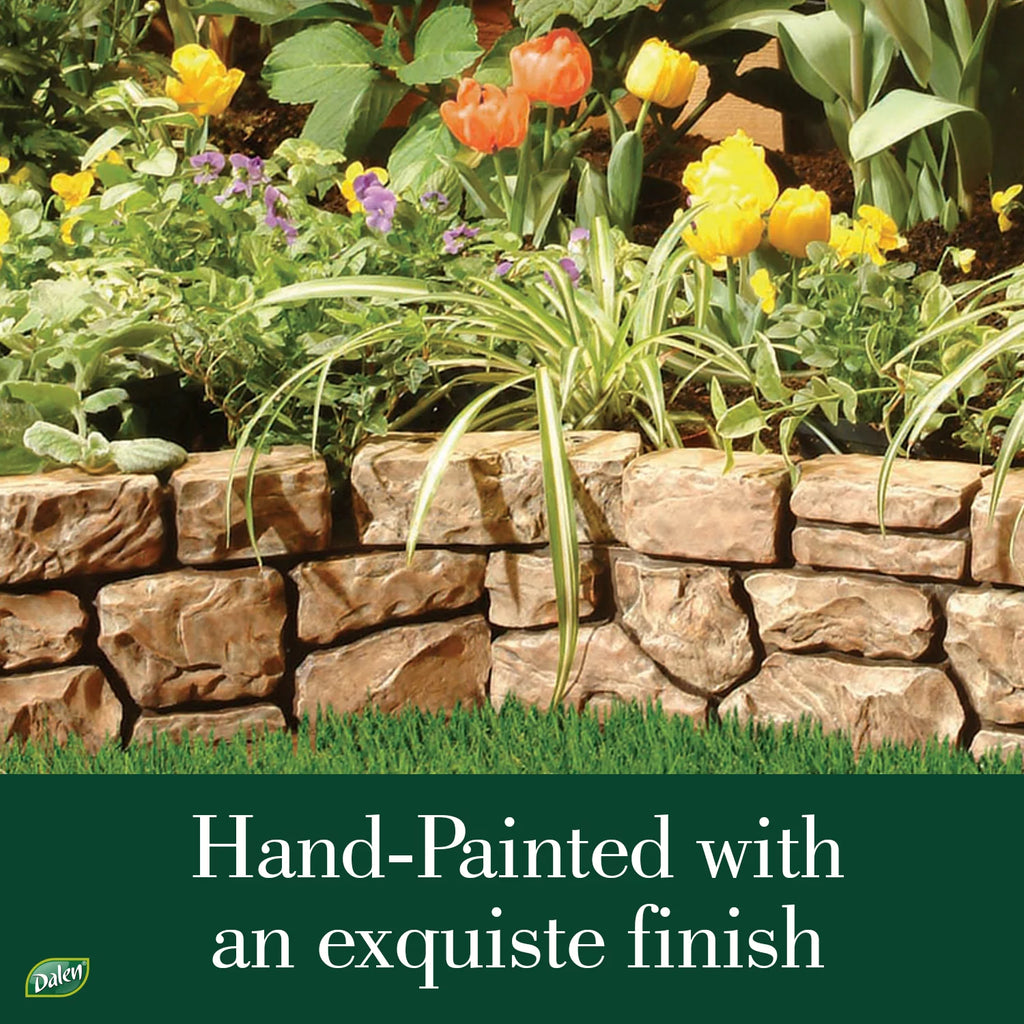 Dalen StoneWall Border-Landscape Edging-Weatherproof Material-10' Coverage-Sandstone