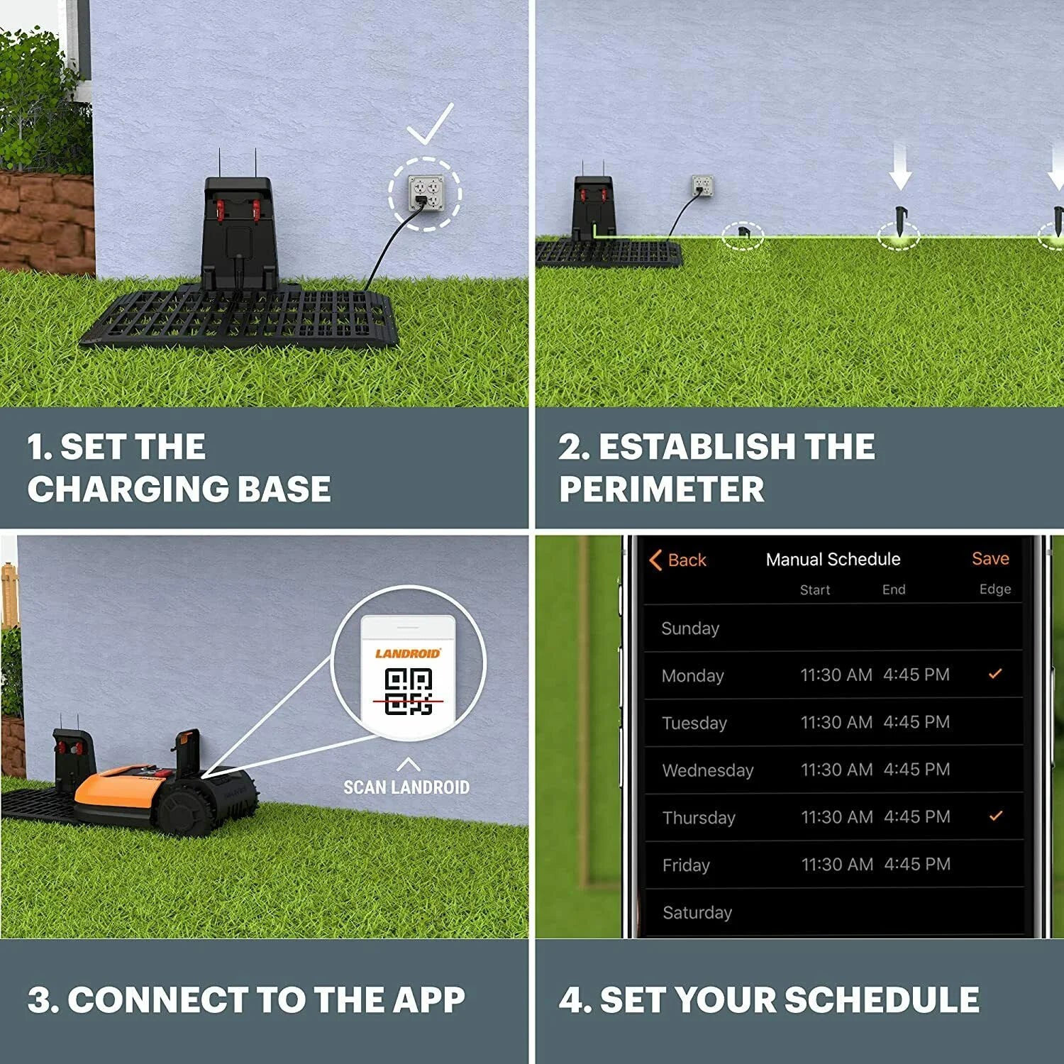 Worx WR147 Landroid M 20V Robotic Lawn Mower (1/4 Acre) (Battery & Charger Included)