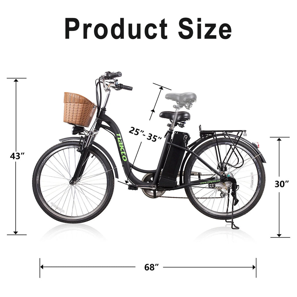 KTOEBYCO Electric Bike 350W for Adults 26"Tire,Shimano 6-Speed up to 22mph,36V10Ah Lithium Battery