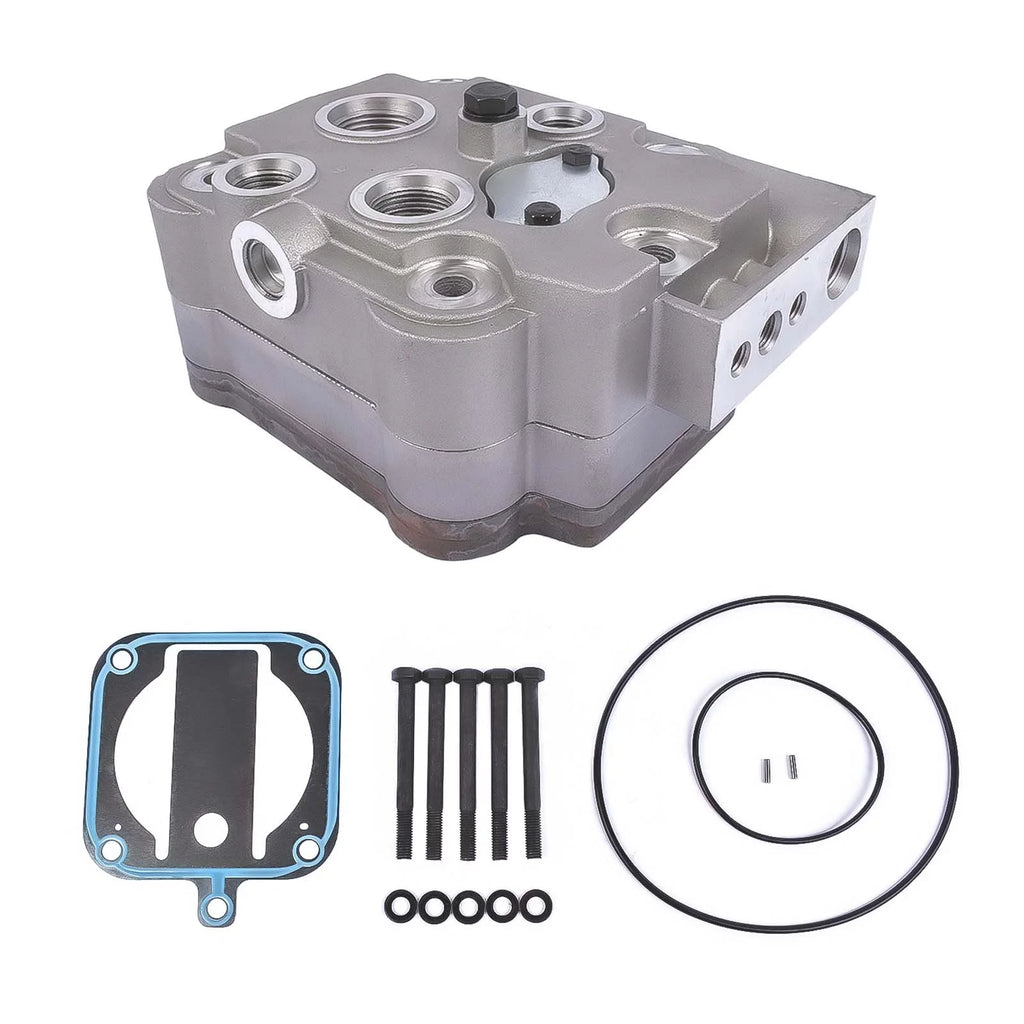 GELUOXI Air Brake Compressor Cylinder Head w/ Plate Kit for Detroit Diesel / Navistar 23536774 3709920C92 K042162