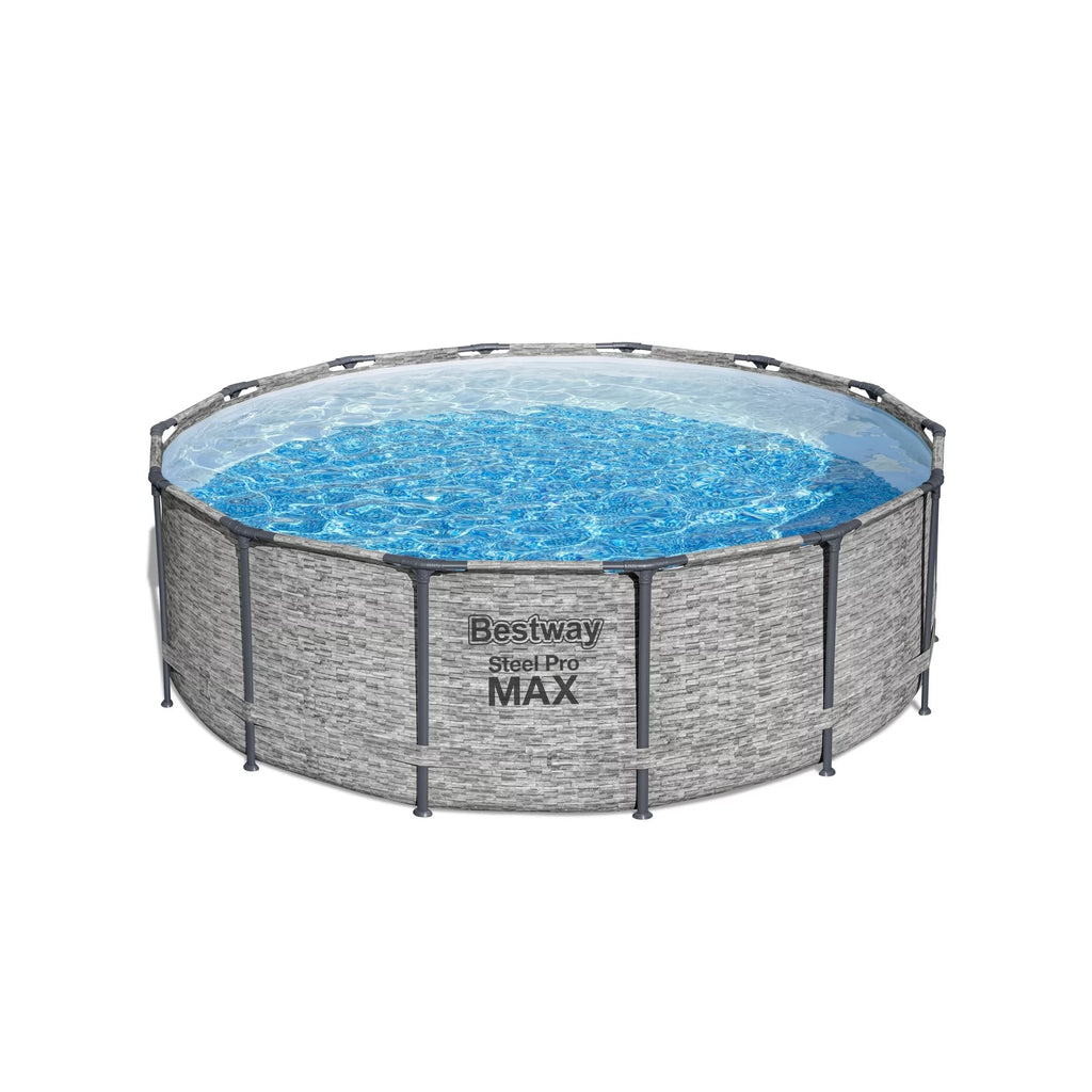 Bestway Steel Pro 15' x 48" Round Above Ground Outdoor Swimming Pool
