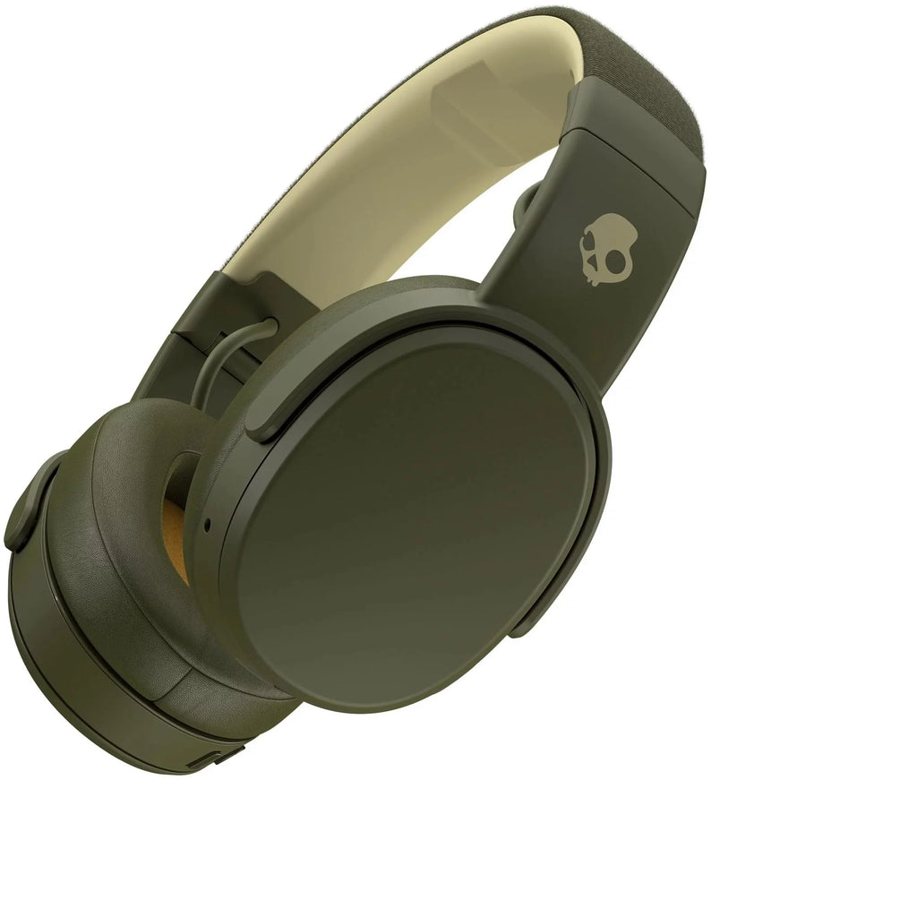 Skullcandy Crusher Wireless Over-The-Ear Headphones Bundle with GSR Premium Deluxe Carrying Pouch (Olive Green)