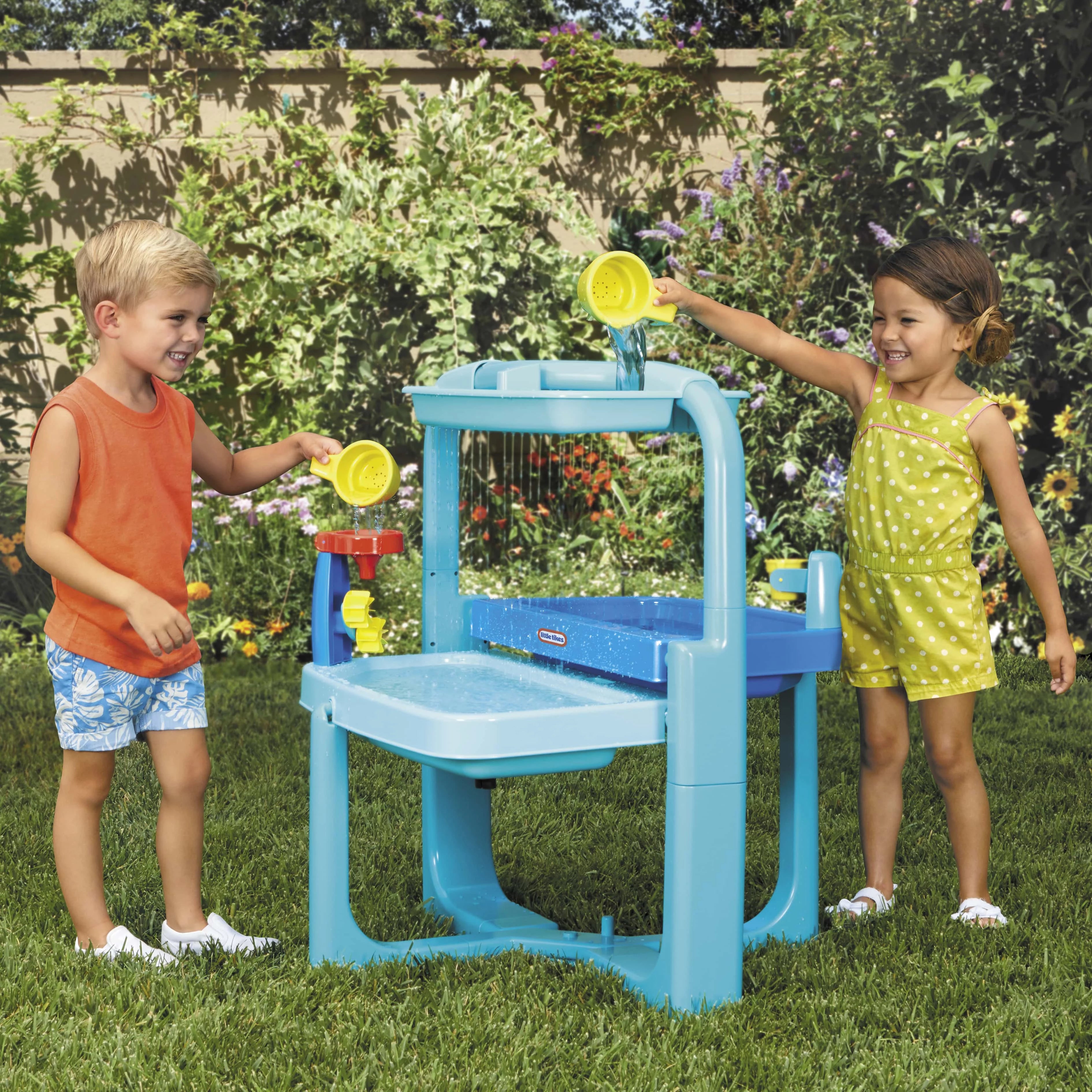 Little Tikes Easy Store Outdoor Folding Water Play Table with Accessories for Kids, Children, Boys & Girls 3+ Years, Mutlicolor