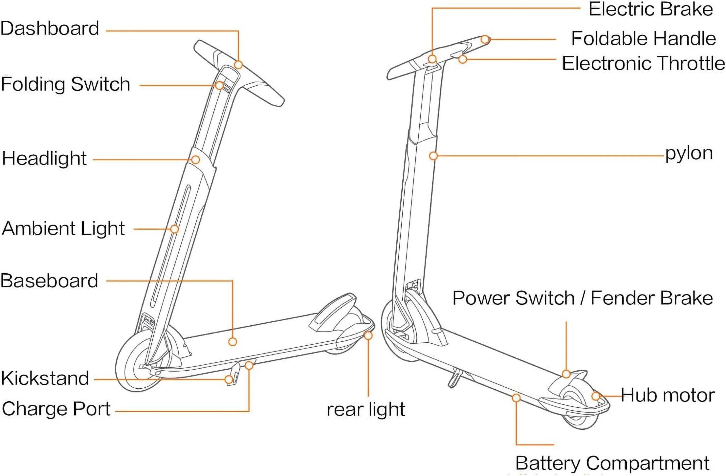 Open Box Segway Ninebot Air T15 Electric Kick Scooter, Lightweight and Portable - White
