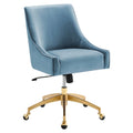 Discern Performance Velvet Office Chair Light Blue
