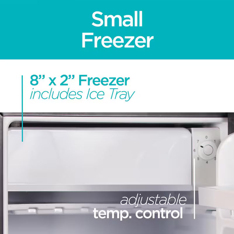 2.5 cu. ft. Mini Fridge in Black With Freezer