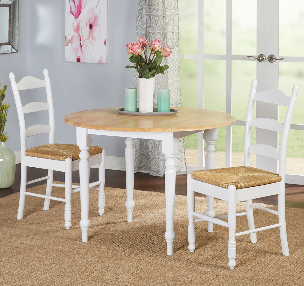 Ladder Back Rush Seat Chairs - Set of 2, Multiple Colors