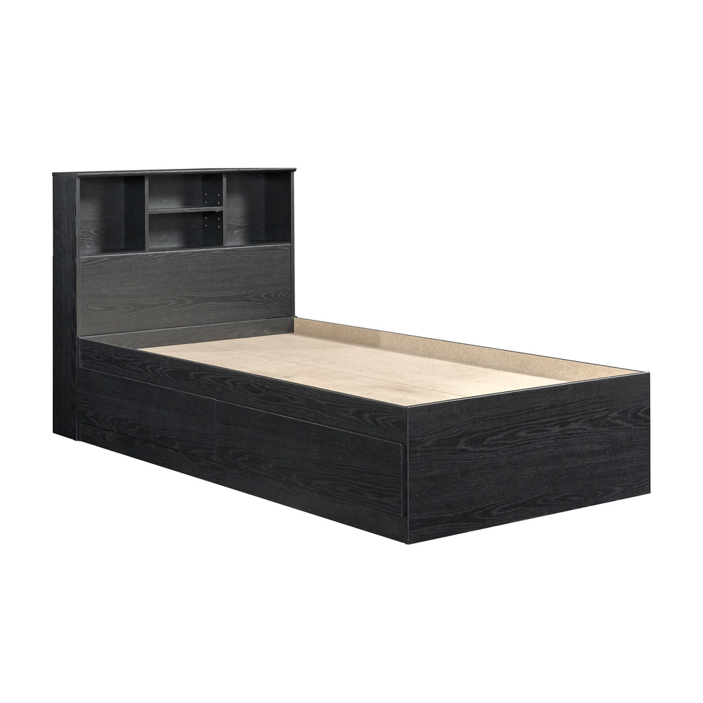 Your Zone Storage Bed with Bookcase Headboard, Twin, Espresso Finish