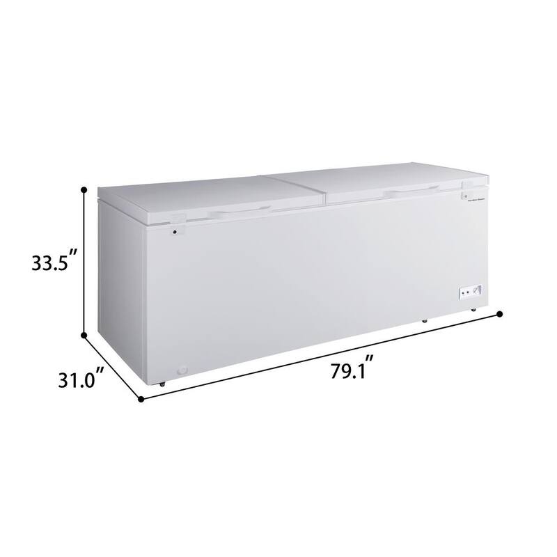 79.1 in. 21.0 cu. ft. Manual Defrost Chest Freezer in White