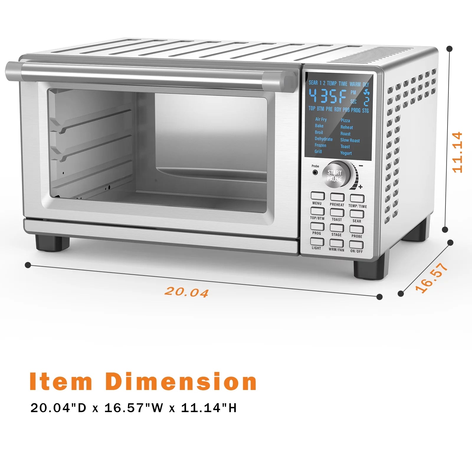 NuWave Bravo XL Oven 1800-Watt Stainless steel Convection Oven 12-in-1 Smart Toaster Oven