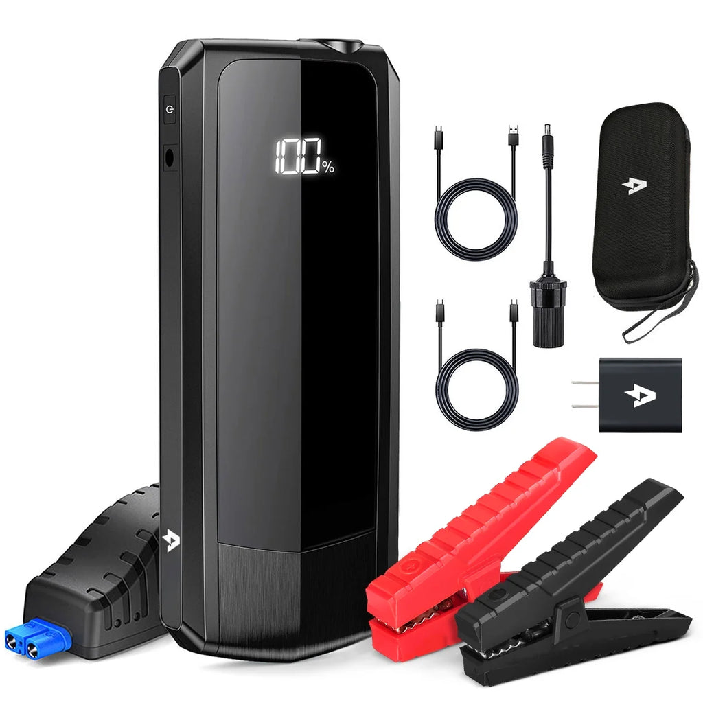 Audew (Andeman) Car Jump Starter, 2000A Peak 20000mAh Battery Jump Starter, Start Any Gas Engine or up to 8.5L Diesel Engine, 12V Car Jumper, Battery Booster Power Pack, Quick Charge 3.0 Ports, Red