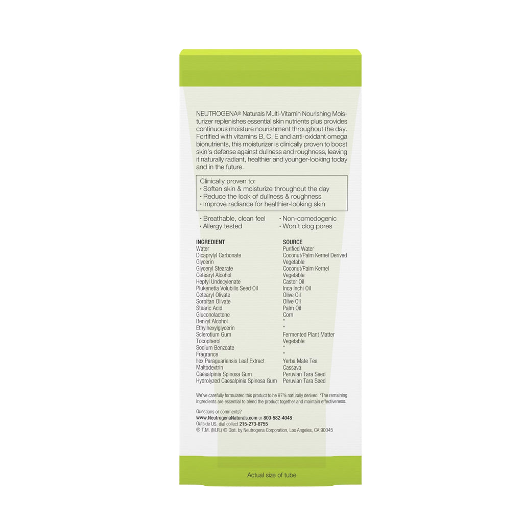 Neutrogena Naturals Multi-Vitamin Nourishing Daily Face Moisturizer, 3 fl oz
