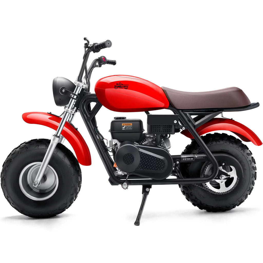 MotoTec 200cc 6.5HP Trailcross Gas Powered Mini Bike Red