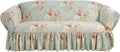 SURE FIT Waverly Ballad Bouquet 1 Piece Sofa Slipcover in Robin's Egg,Blue