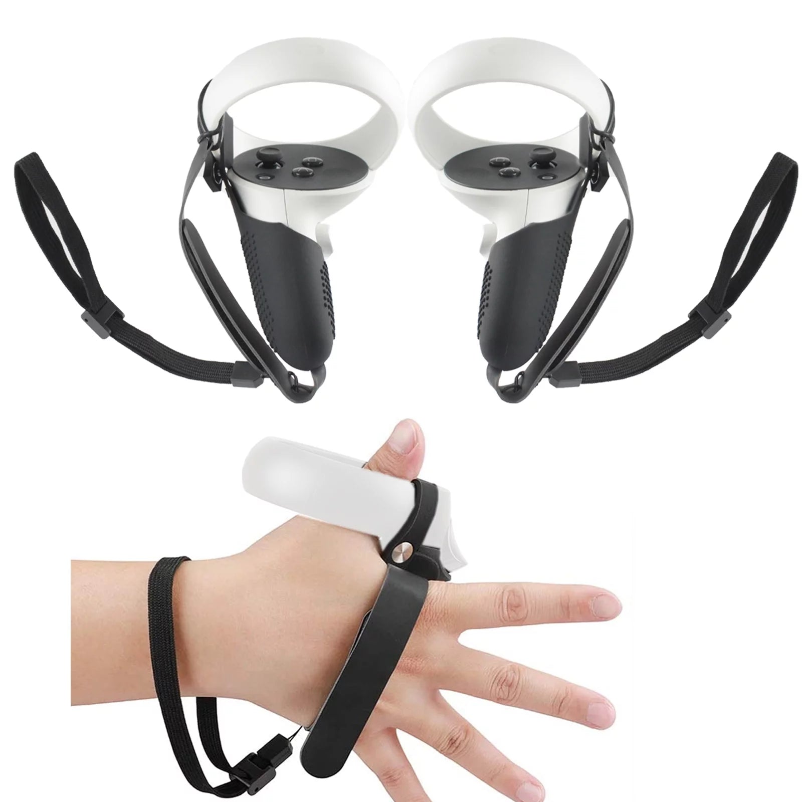 2022 Meta Oculus Quest 2 All-In-One VR Headset, Touch Controllers, 256GB SSD, 1832x1920 up to 90 Hz,3D Audio, Earphone,10Ft Link Cable, Grip Cover,Knuckle & Hand Strap, Lens Cover