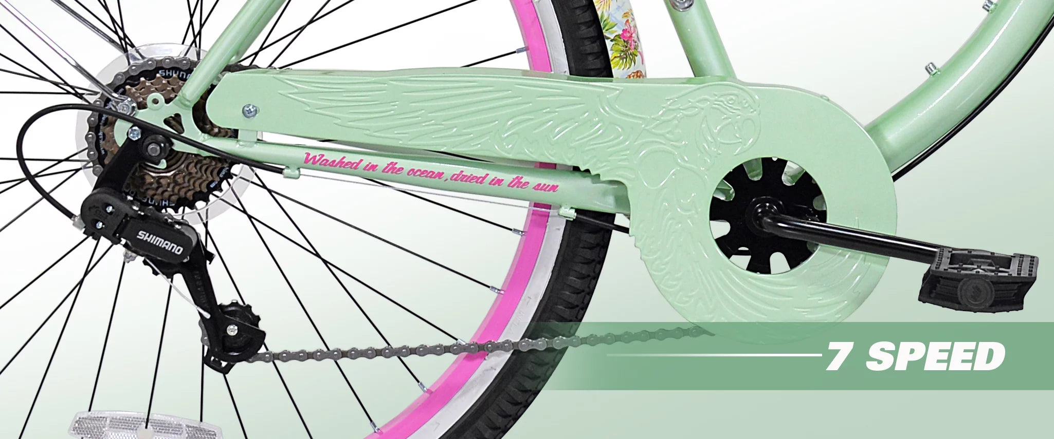 Margaritaville 26" Pineapple Women's Cruiser Bike, Green