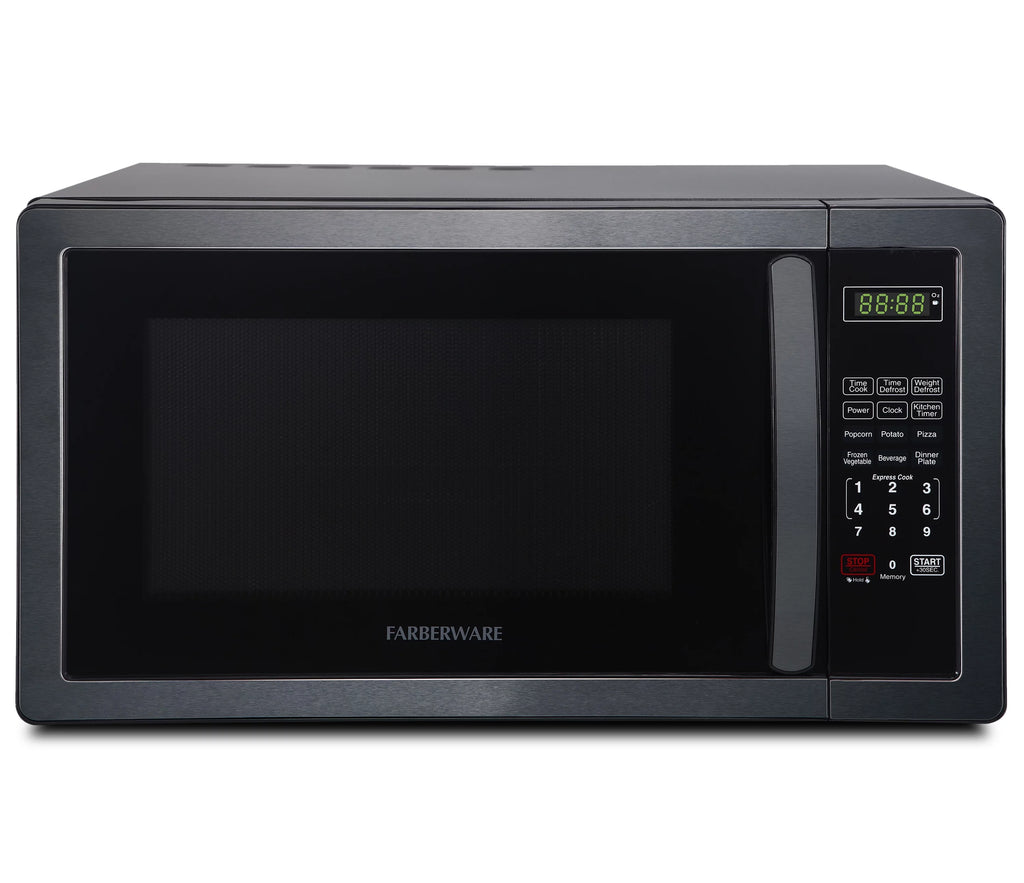 Farberware Classic 1.1 Cu. ft. 1000-Watt Microwave Oven, White and Platinum, FMO11AHTPLB