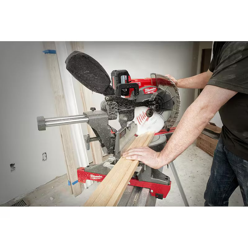 M18 FUEL 18V Lithium-Ion Brushless Cordless 12 in. Dual Bevel Sliding Compound Miter Saw Kit with Stand and Battery