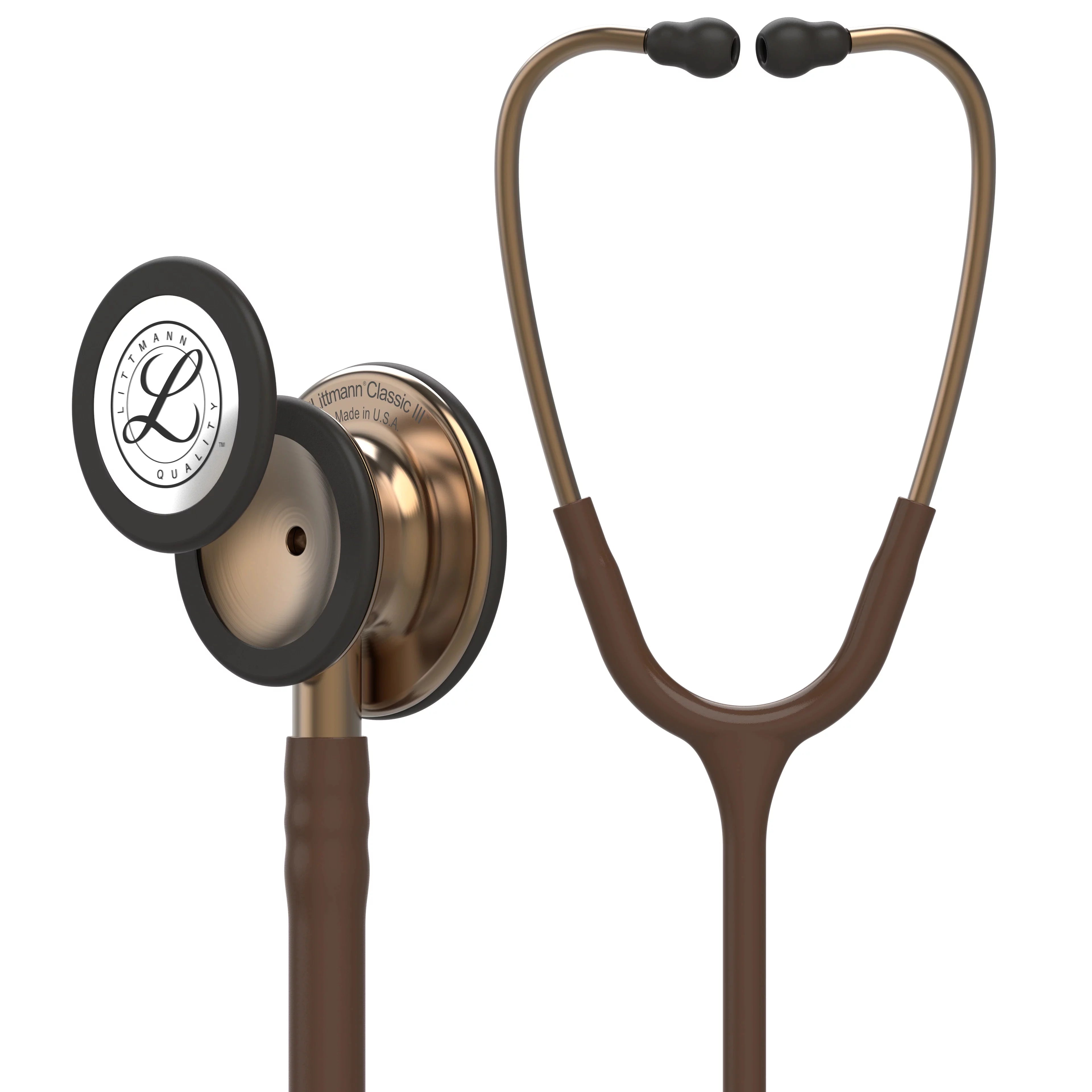 3M Littmann Classic III 27" Monitoring Stethoscope, Copper-Finish Chestpiece, Chocolate Tube, 5809