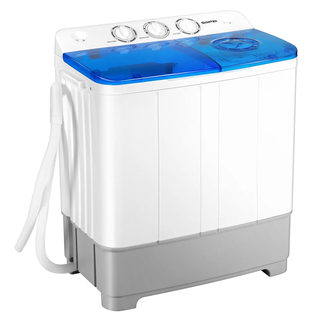 Giantex Portable Twin Tub Mini Washing Machine Washer 13.2lb&Spinner 8.8lb Blue