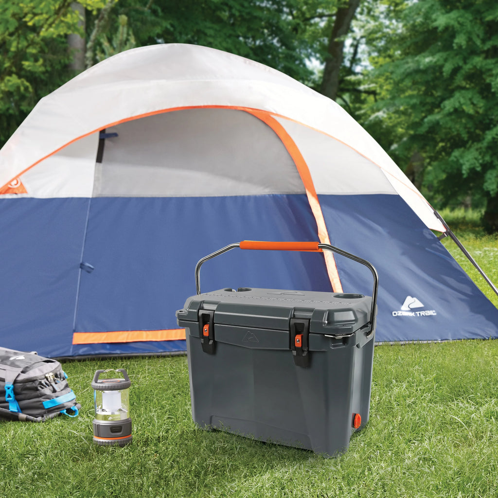 Ozark Trail 26 Quart High Performance Roto-Molded Cooler with Microban®, Gray