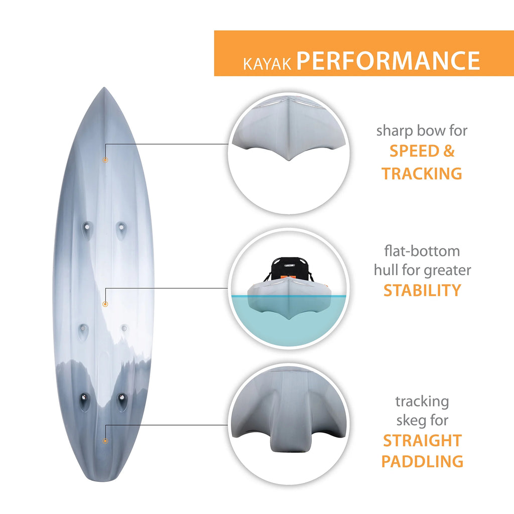 Lifetime Tamarack Pro 123 inch Sit-On-Top Kayak, Lightning Fusion (90995)