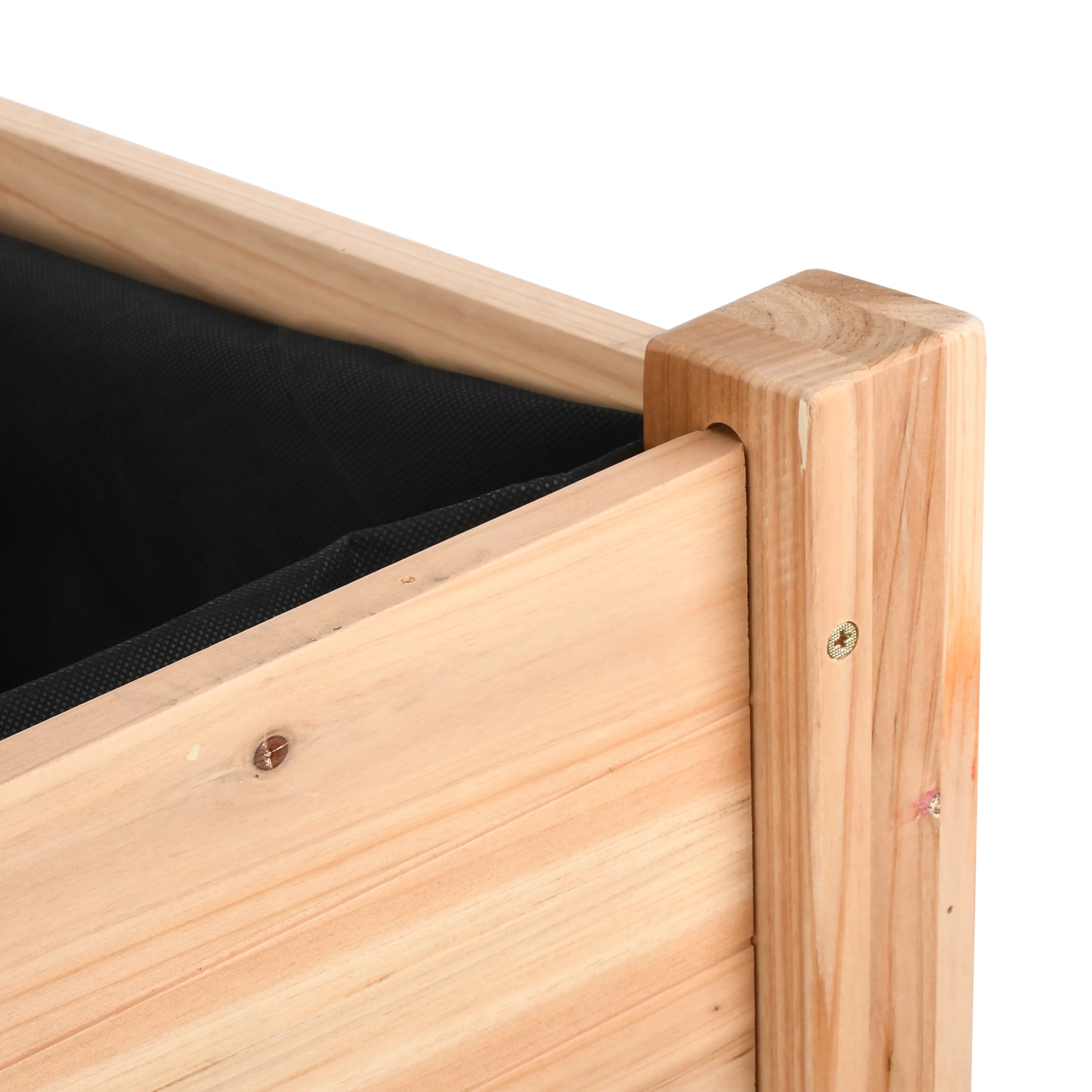 Expert Gardener 2ft high Natural Wood Small Elevated Garden Bed