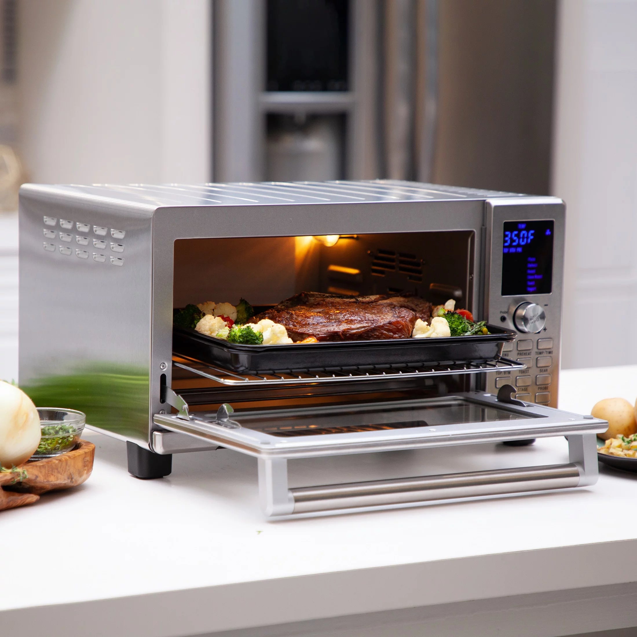 NuWave Bravo XL Oven 1800-Watt Stainless steel Convection Oven 12-in-1 Smart Toaster Oven