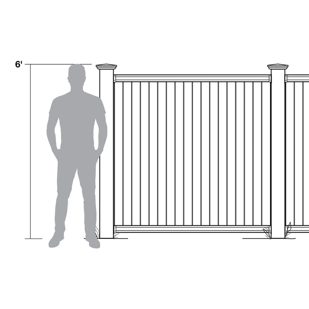Bridgeport 6 ft. x 6 ft. White Vinyl Privacy Fence Panel