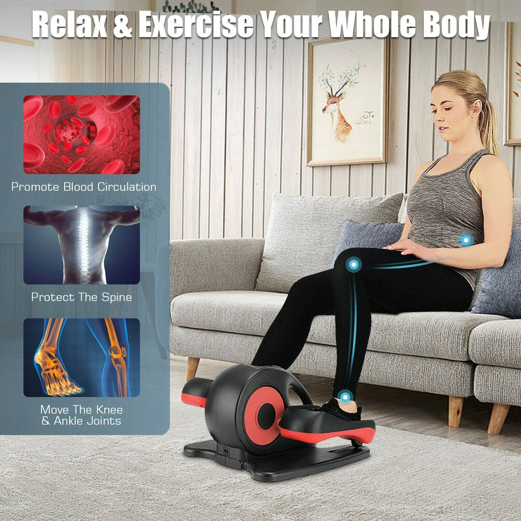 Electric Ellipse Leg Exerciser Under Desk Elliptical Seated Foot Pedal Exerciser