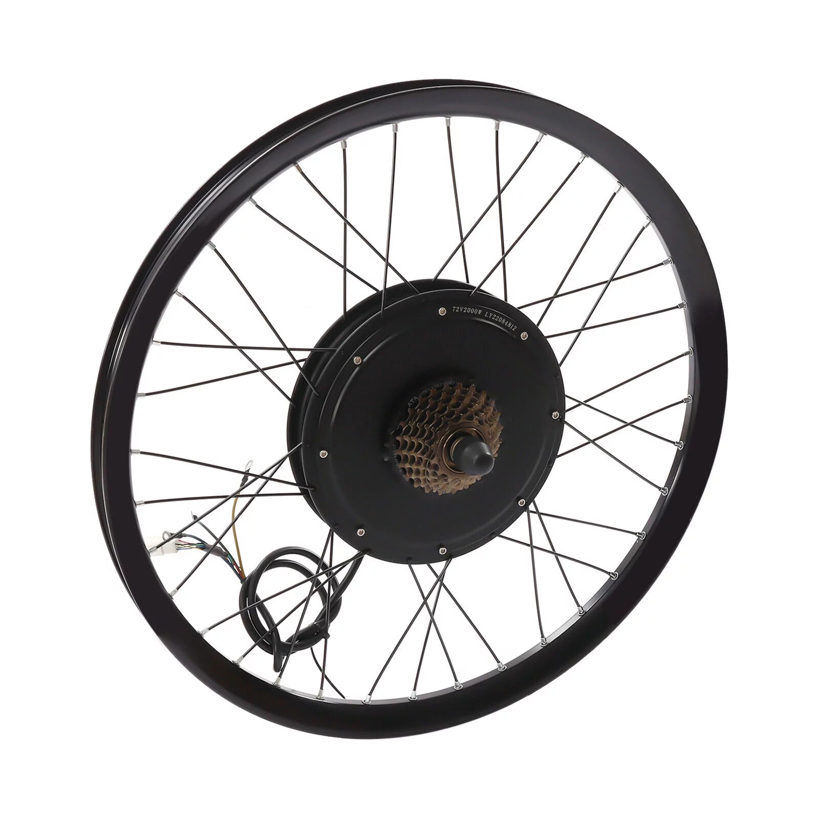 SHZICMY 72V 2000W 26'' Rear Wheel Electric Bicycle Conversion Kit E Bike Hub Motor with LCD