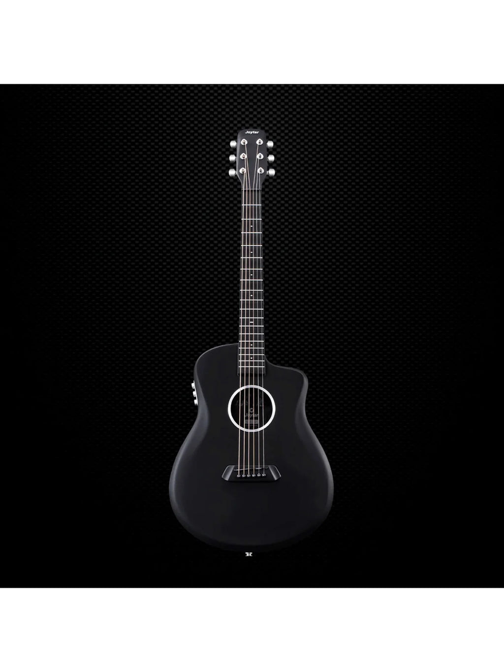Joytar J2 PRO Carbon Fiber Acoustic Guitar 36 inch Black Satin with Pickup and Gig Bag