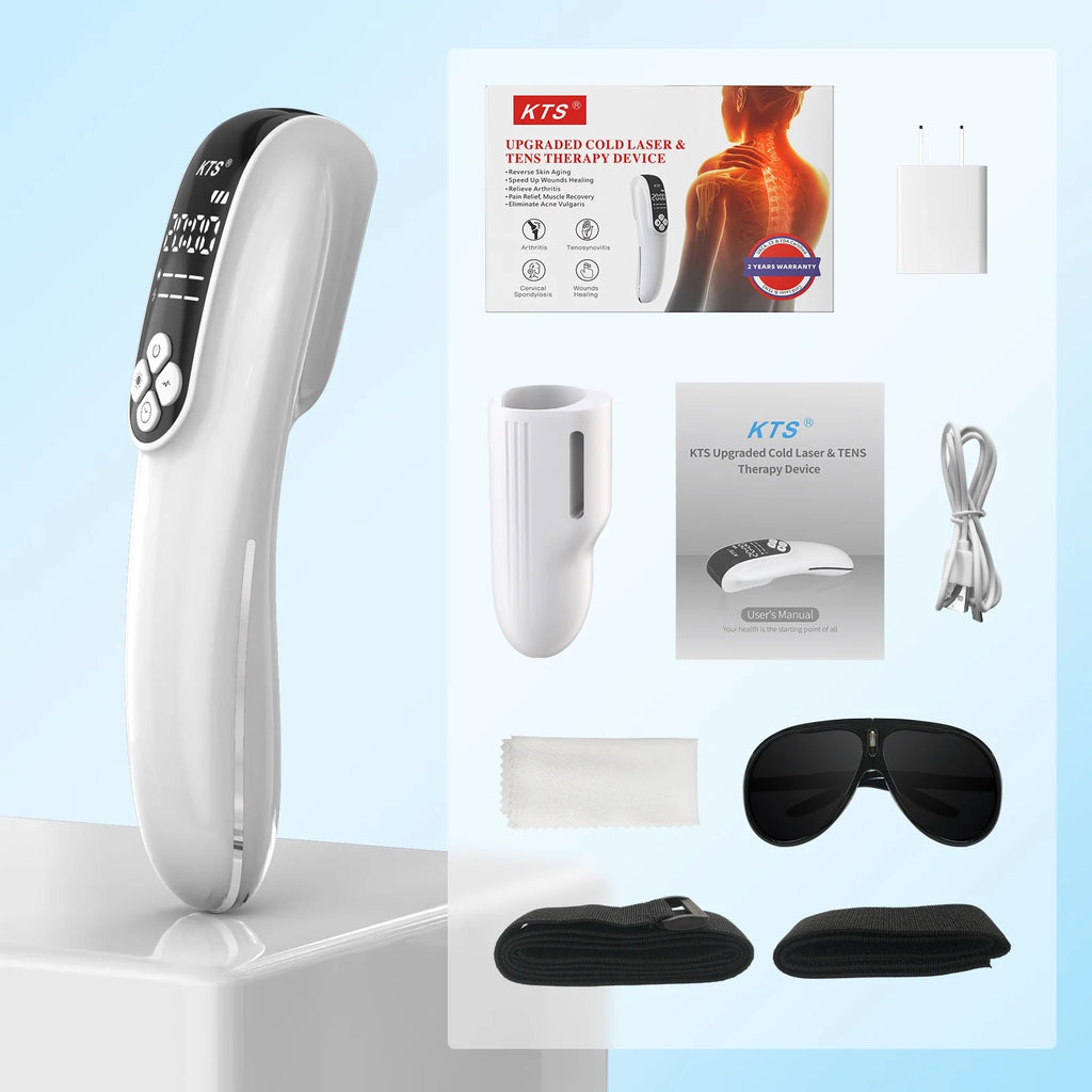 Yiget  Upgraded Low Level Laser Therapy LLLT Equipment 4X808nm Adjustable Power 2-in-1 Function for Portable Use