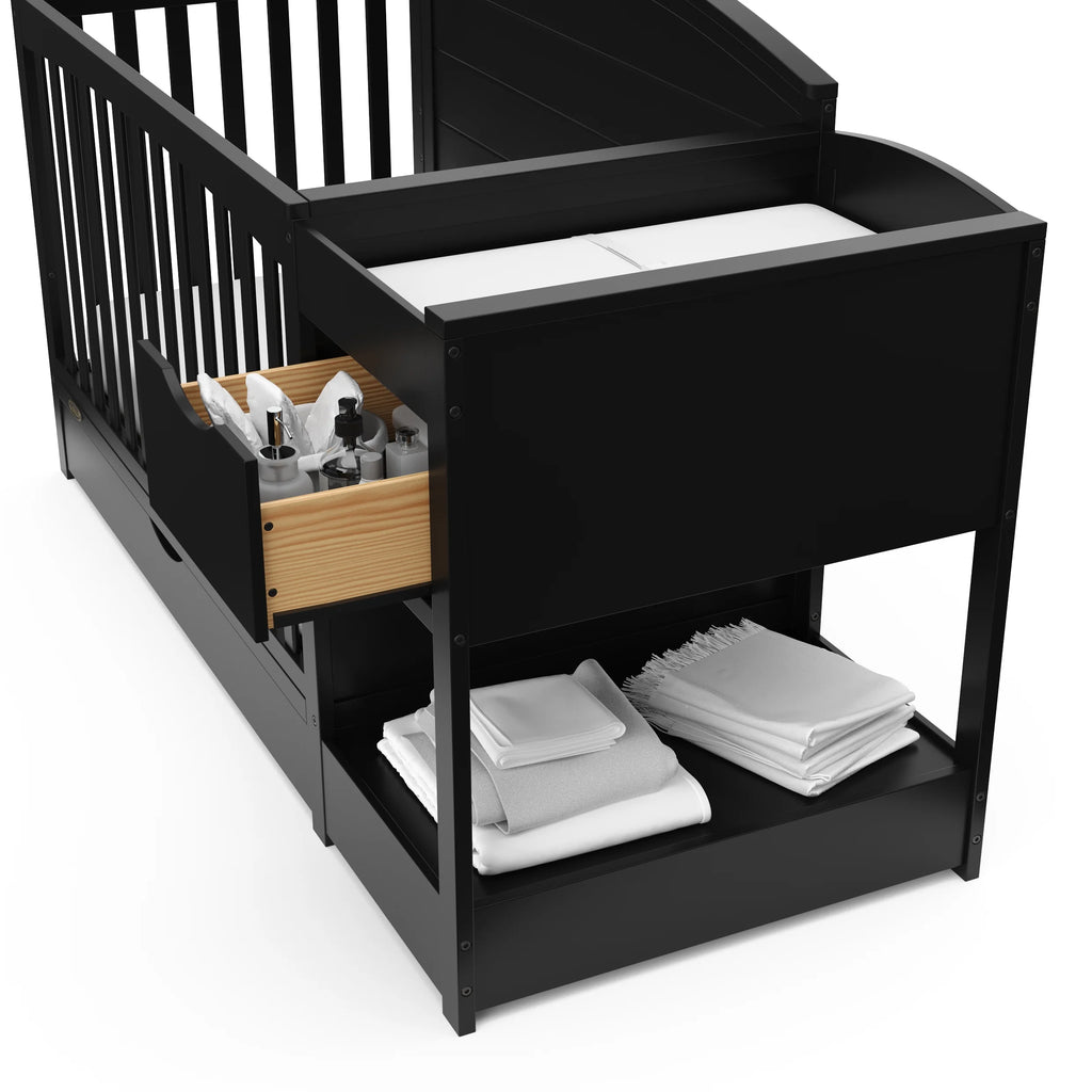 Graco Bellwood 5-in-1 Convertible Crib and Changer, White