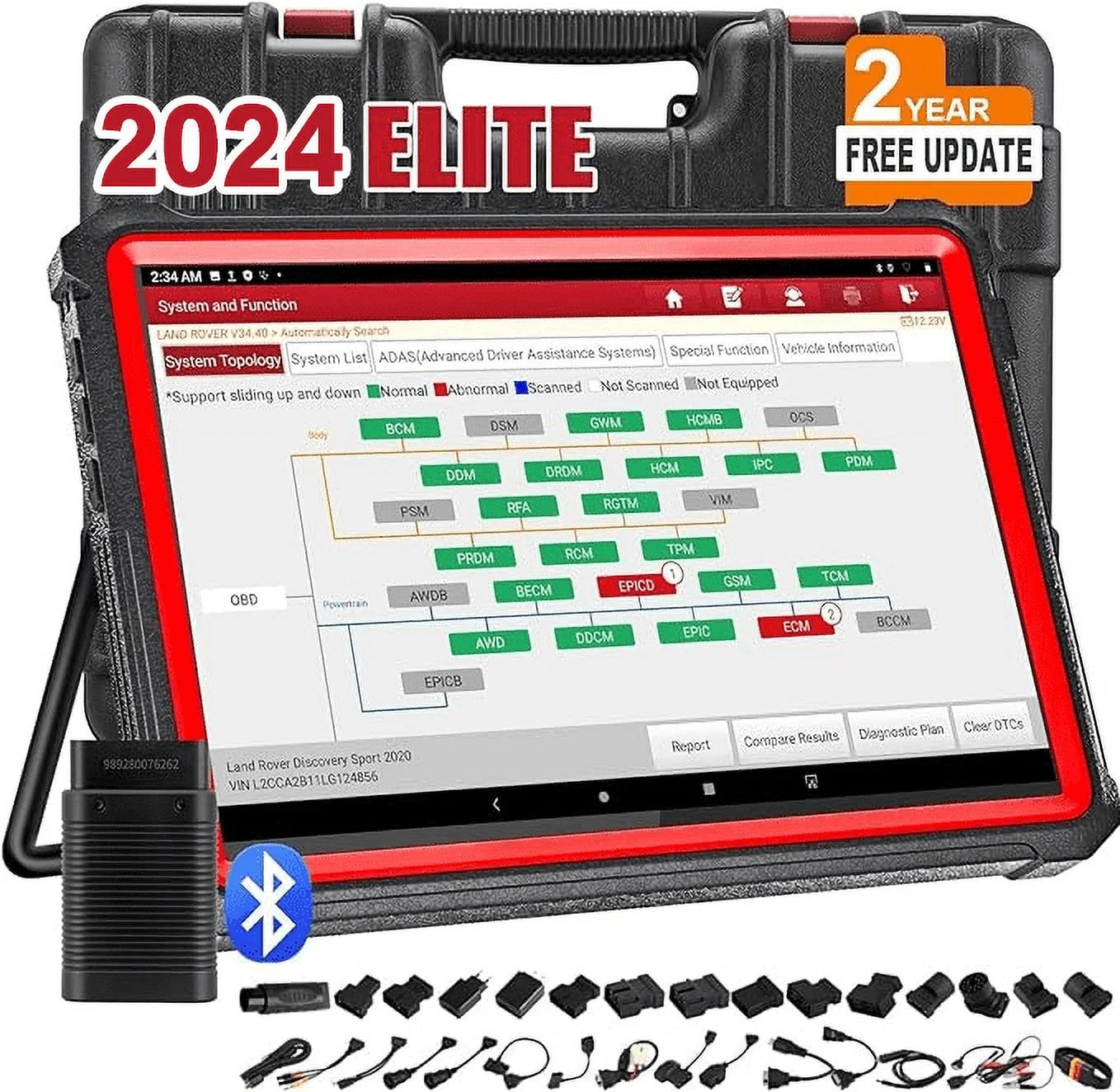 LAUNCH X431 PRO3S+ Car Diagnostic Scan Tool with Online Coding, Key Programming, 35+ Services, VAG Guide, AutoAuth for FCA SGW, 2 Years Free Update, Upgraded Ver. of X431 V PRO