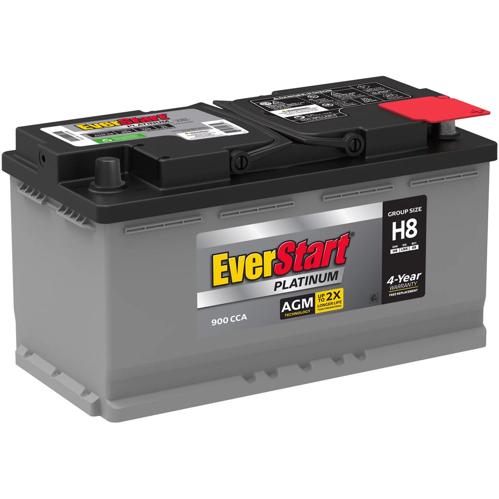 EverStart Platinum AGM Automotive Battery, Group Size H8 / LN5 / 49 12 Volt, 900 CCA 150 RC