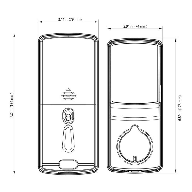 Secure Pro Satin Nickel Deadbolt WiFi Smart Lock with 3D Fingerprint, Hack-proof Keypad, Mobile app, Alexa/Hey Google
