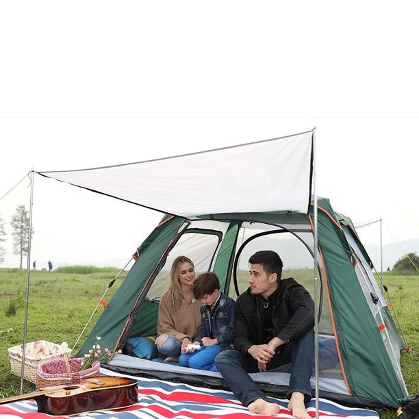 Dingrich Family Camping Tent for 4/5 Person Automatic Opening Instant Pop Up Hiking (Green)