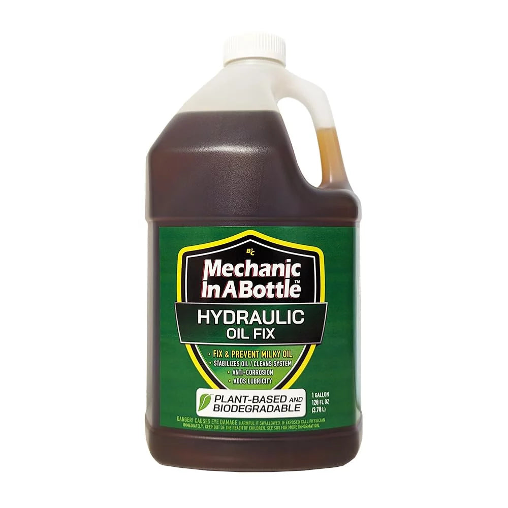 Mechanic In A Bottle Hydraulic Oil Fix 128 oz additive to fix emulsified oils, machine &amp; tool lubricants