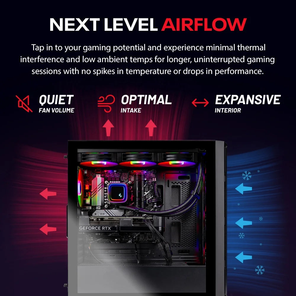 Skytech Rampage Gaming PC, Ryzen 7 7700X, NVIDIA RTX 4070, 2TB SSD, 16GB RAM, Windows 11 Home