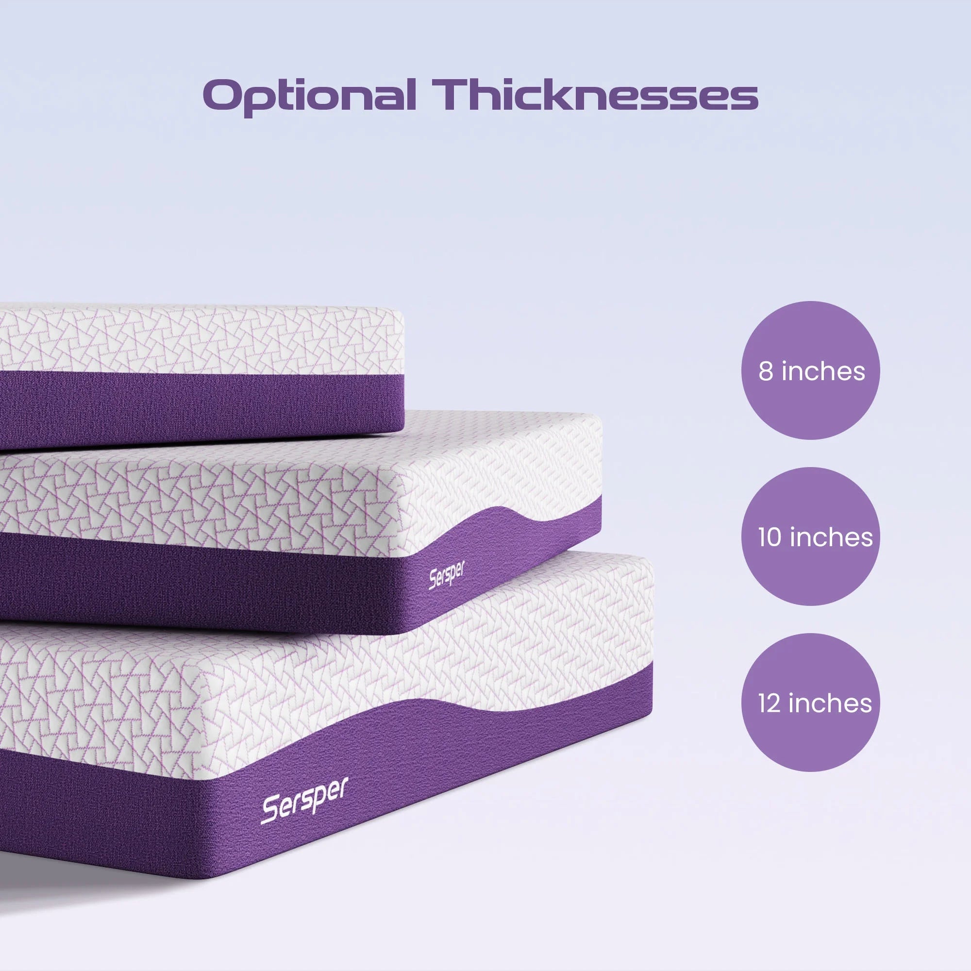 Memory Foam Mattress Queen, Sersper 10 inch Cooling Gel Memory Foam Mattress in a Box, Medium firm