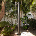 XtremepowerUS Outdoor 2-Section Solar Heated Shower Head Outdoor shower for backyard Poolside Pool Spa (10 Gallons) Mount to Garden Hose