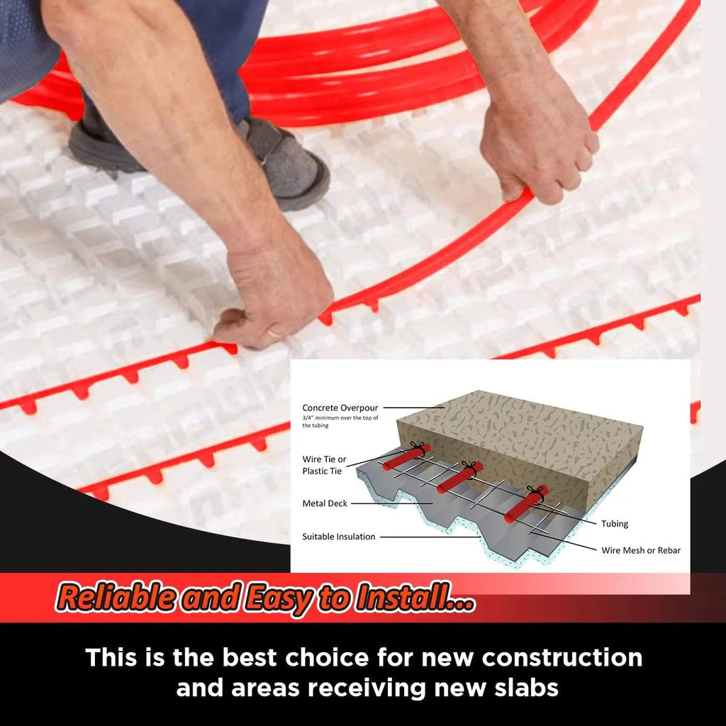 Tubing 1/2 Inch X 300 Ft Pex Tube Coil, Non-Barrier Pex Pipe For Potable Water, 1/2" Pex Flexible Water Tubing For Plumbing, Red Pex Tubing