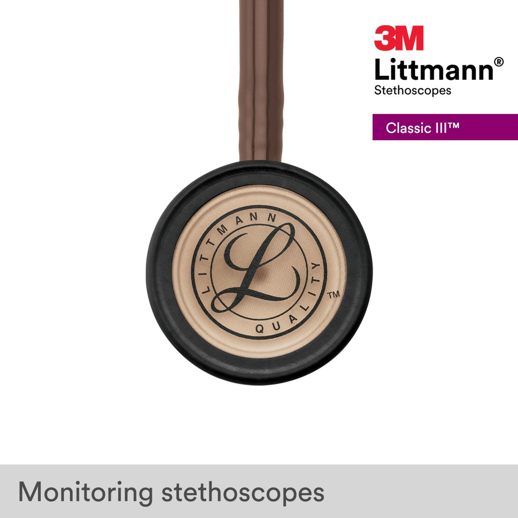 3M Littmann Classic III 27" Monitoring Stethoscope, Copper-Finish Chestpiece, Chocolate Tube, 5809