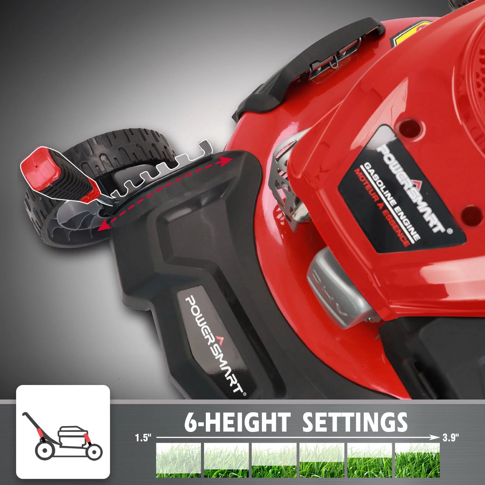 Power Smart 21-inch 3-in-1 Gas Powered Self-Propelled Lawn Mower