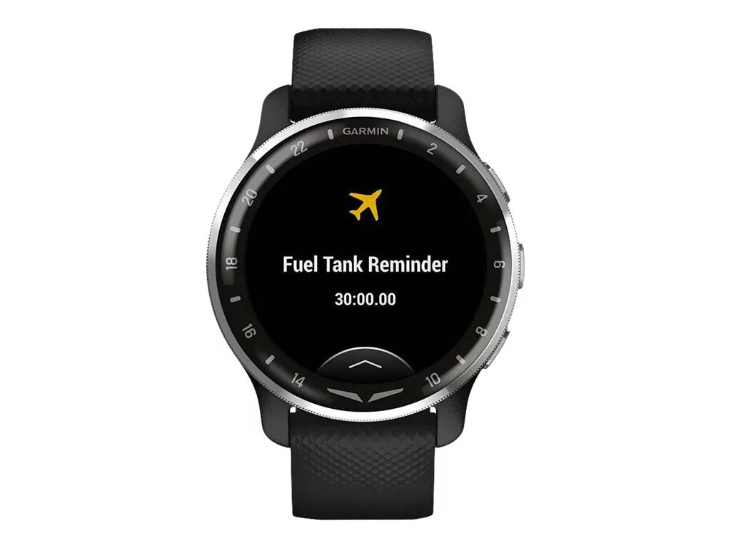 Garmin D2 Air X10 - 43.6 mm - smart watch with band - silicone - black - wrist size: 4.92 in - 7.48 in - display 1.3 - Bluetooth, Wi-Fi, ANT+ - 1.8 oz