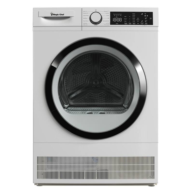 4.0 cu. ft. ventless, Condensing Front Load Stackable Electric Dryer, 24 in. in White