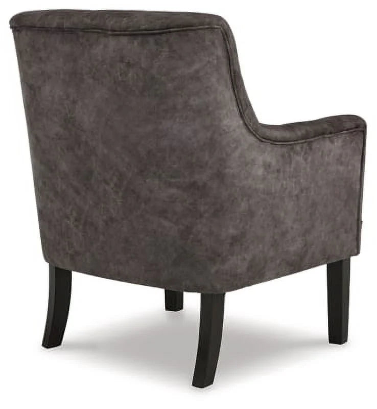 Signature Design by Ashley Drakelle Chesterfield Accent Chair with Tufted Accents, Gray
