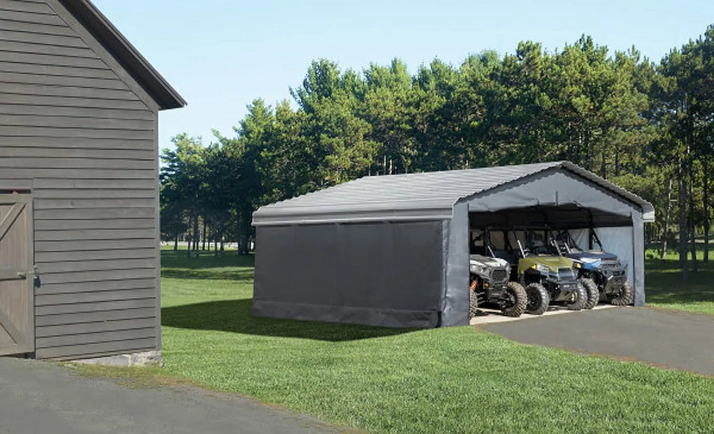 Arrow 10183 20 x 20 ft. Fabric Carport Enclosure Kit