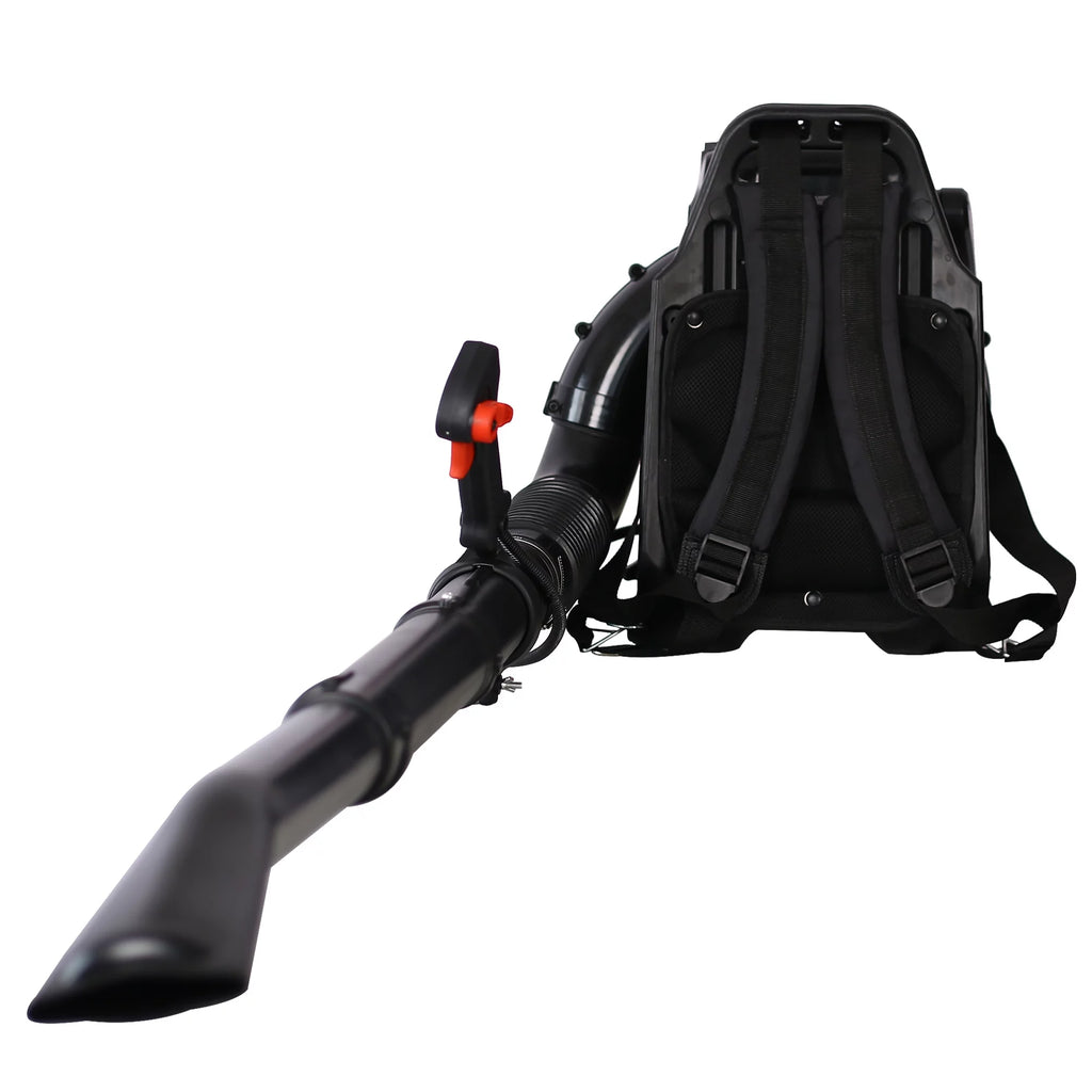 76cc gasoline backpack leaf blower 4 cycle engine gas powered with nozzle extension fow lawn care
